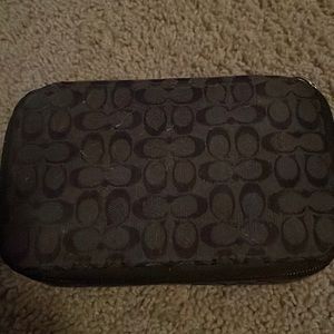 Coach black travel case